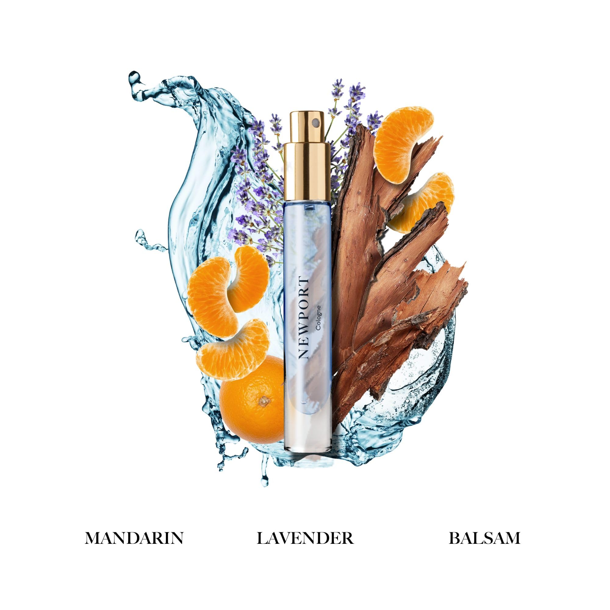 Caswell-Massey Newport travel vial highlights compact design for on-the-go scent.