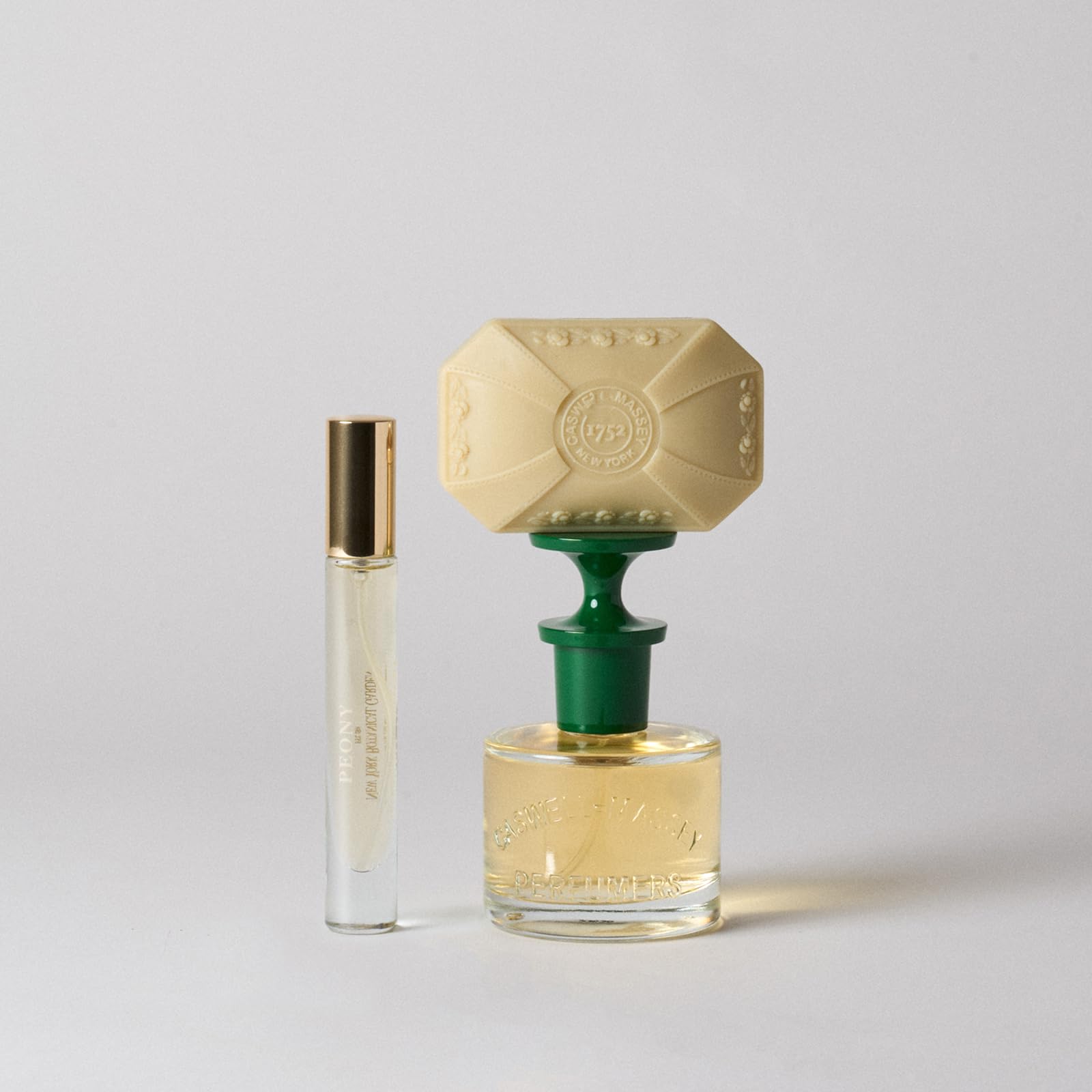 Packaging of Caswell-Massey Peony showing FSC-certified paper