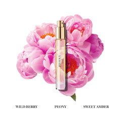 Close-up of Caswell-Massey Peony spray nozzle for easy application