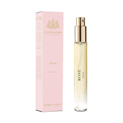 Caswell-Massey Rose Perfume Spray bottle on vanity, refined everyday scent.