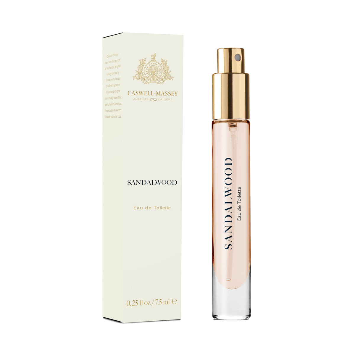 Caswell-Massey Sandalwood travel vial—great for testing scent on the go.