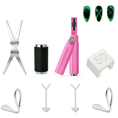 cat-eye-magnet-set heart-shaped magnet for nails enables stylish DIY nail art at home.