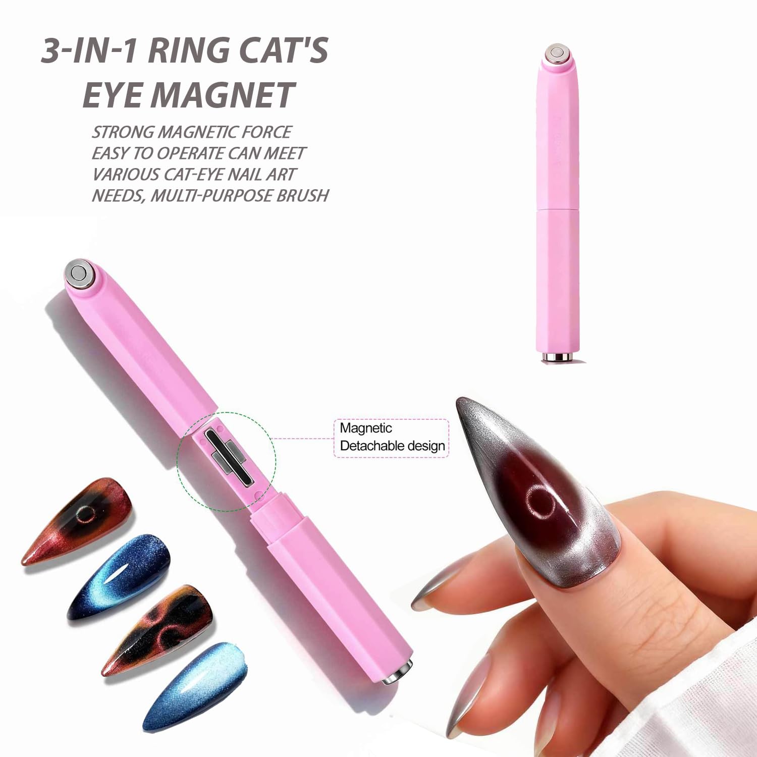 cat-eye-magnet-set reinforced core ensures consistent cat eye effects across nails.