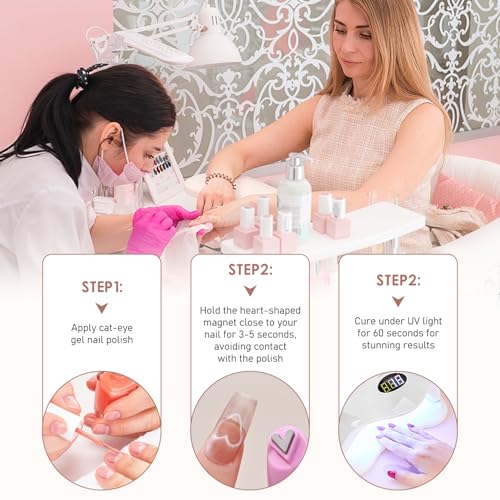 3-in-1 Cat Eye Nail Magnet line focus highlights edge-to-edge patterns.