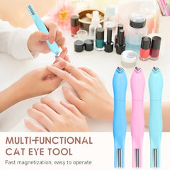 3-in-1 Cat Eye Nail Magnet round focus demonstrates versatile shapes for manicures.