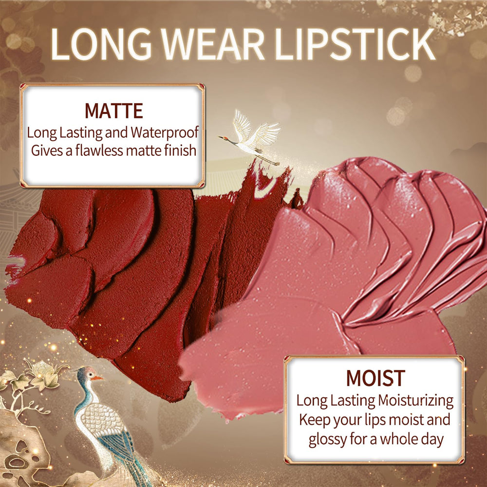 Catkin Moist Lipstick matte finish delivers bold color with staying power