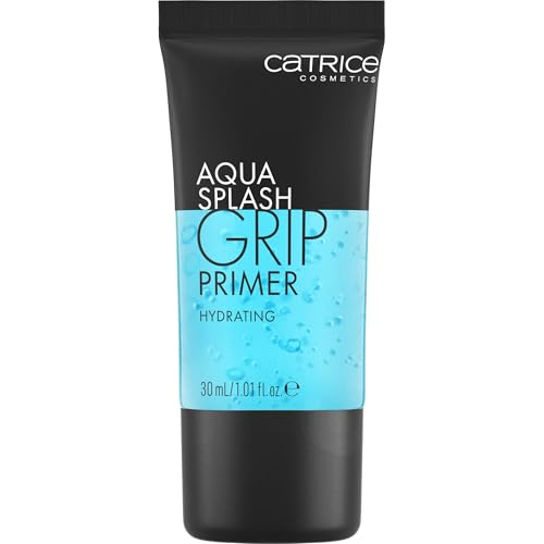 Catrice Aqua Splash Grip Primer gel texture highlights refreshing hydration on skin