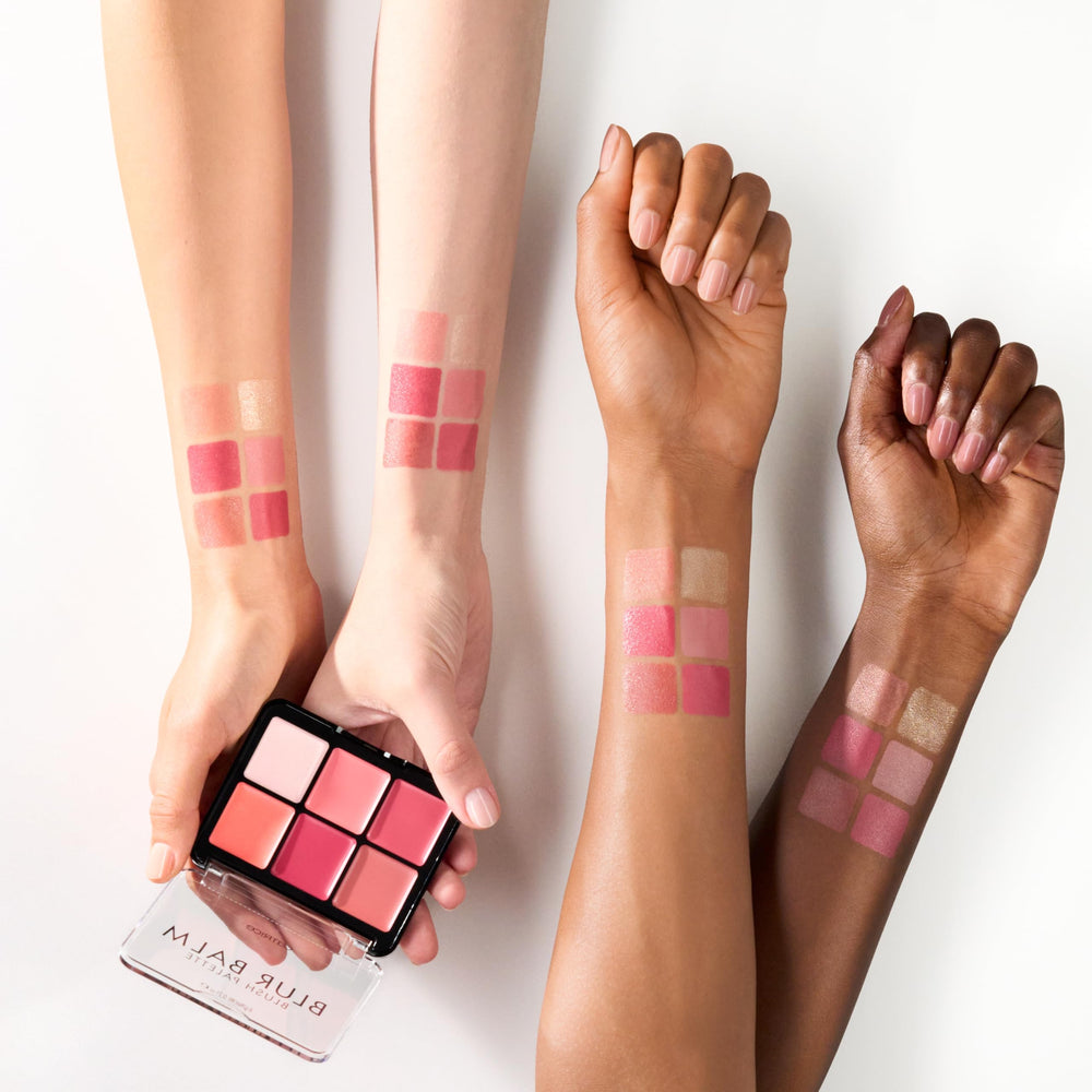 Catrice Blur Balm Palette toppers applying close-up to enhance glow