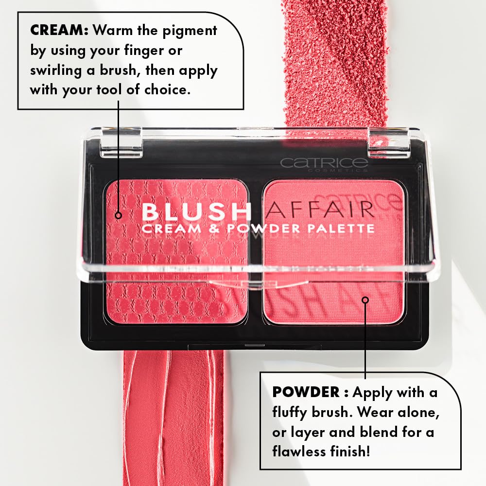 Catrice Blush Affair palette open with dual textures for customizable looks