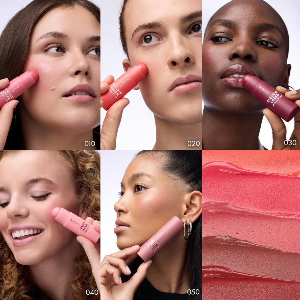 Compact packaging of Catrice Blushin' Charm Multi Stick for travel.