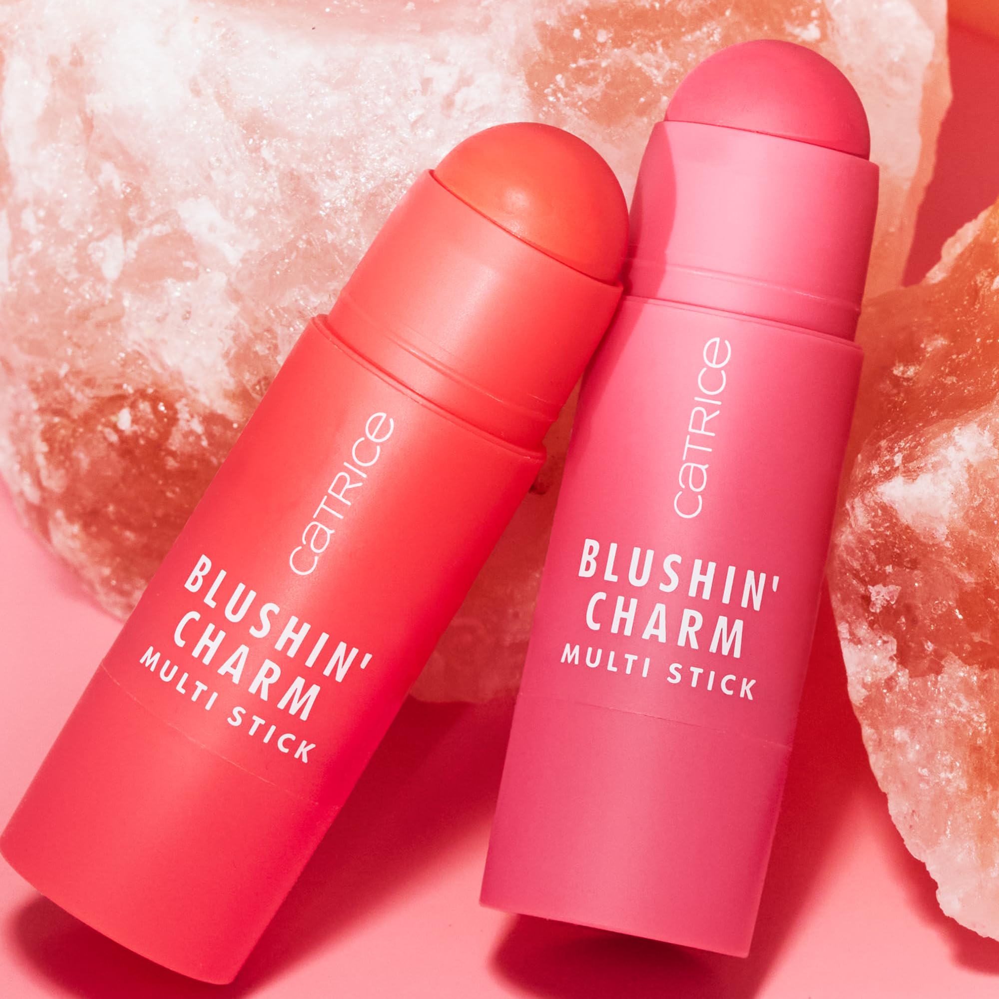Vegan and cruelty-free badge displayed for Catrice Blushin' Charm Multi Stick.