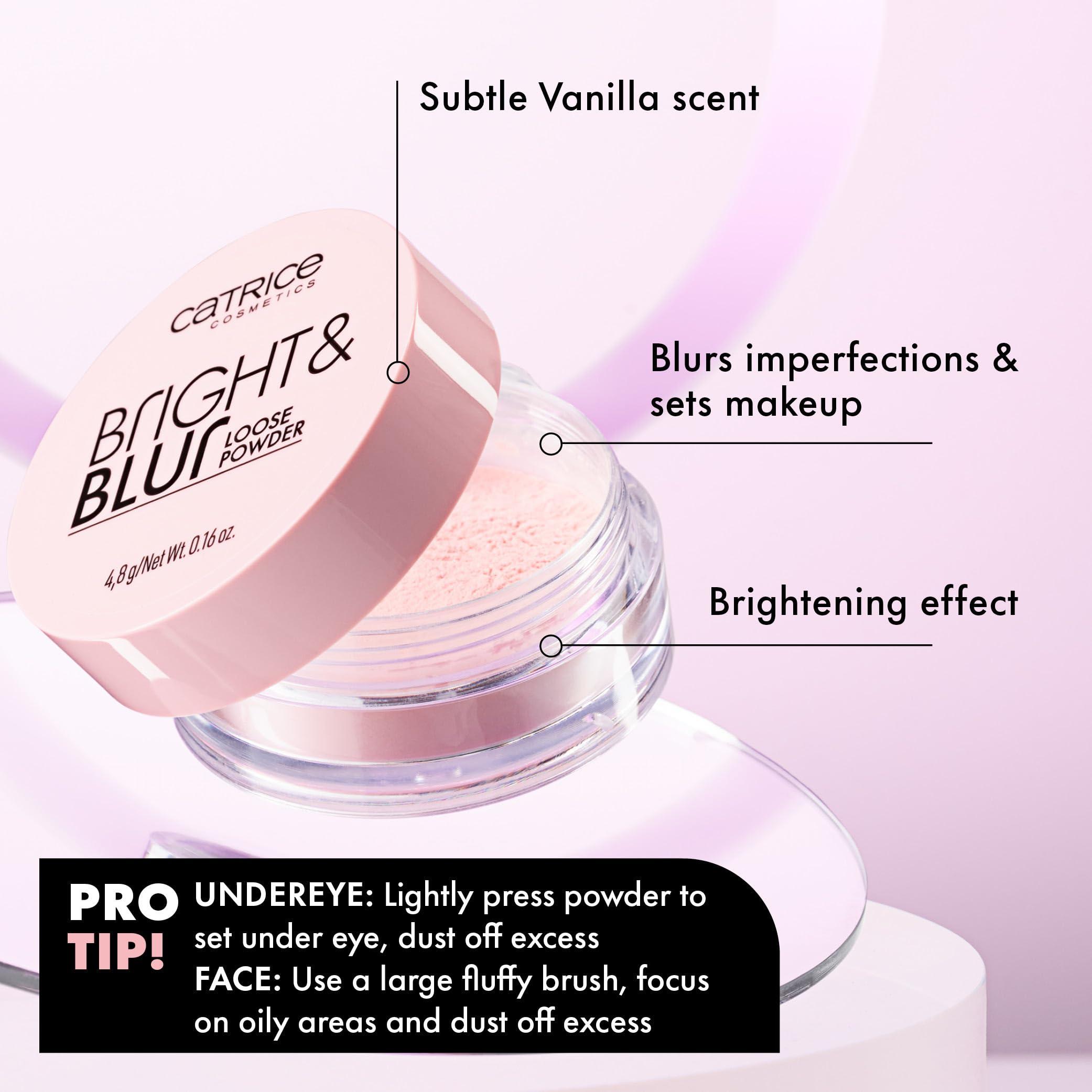 Brush application demonstrates easy, even coverage for a soft matte look