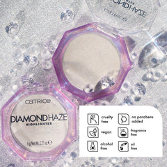 Catrice Diamond Haze Highlighter body application creates a luminous allover finish