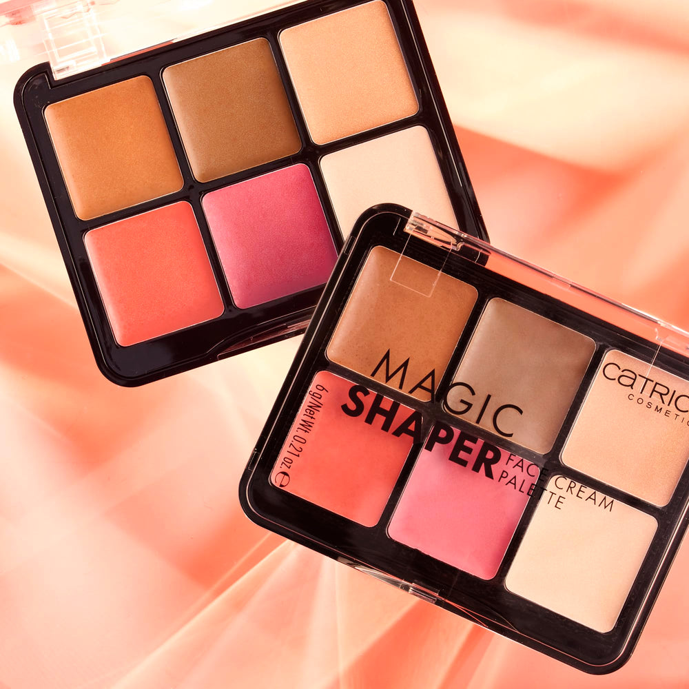Catrice Magic Shaper Face Cream Palette application close-up shows blending technique.