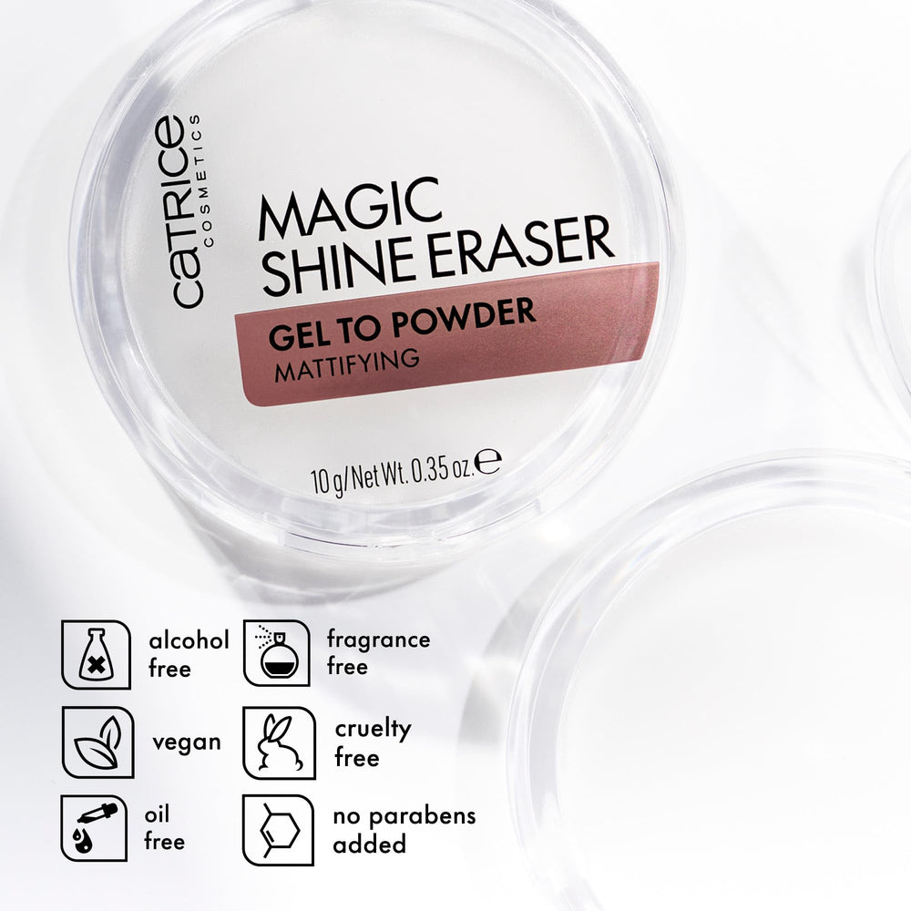Catrice Magic Shine Eraser travel-friendly compact enables on-the-go touch-ups.