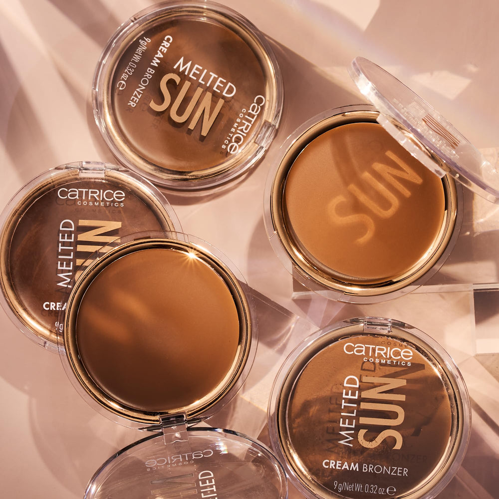Catrice Melted Sun Cream Bronzer shade Pretty Tanned on skin suggests year-round versatility.