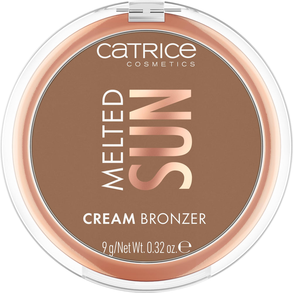 Catrice Melted Sun Cream Bronzer swatch showcases the Pretty Tanned shade for subtle warmth.