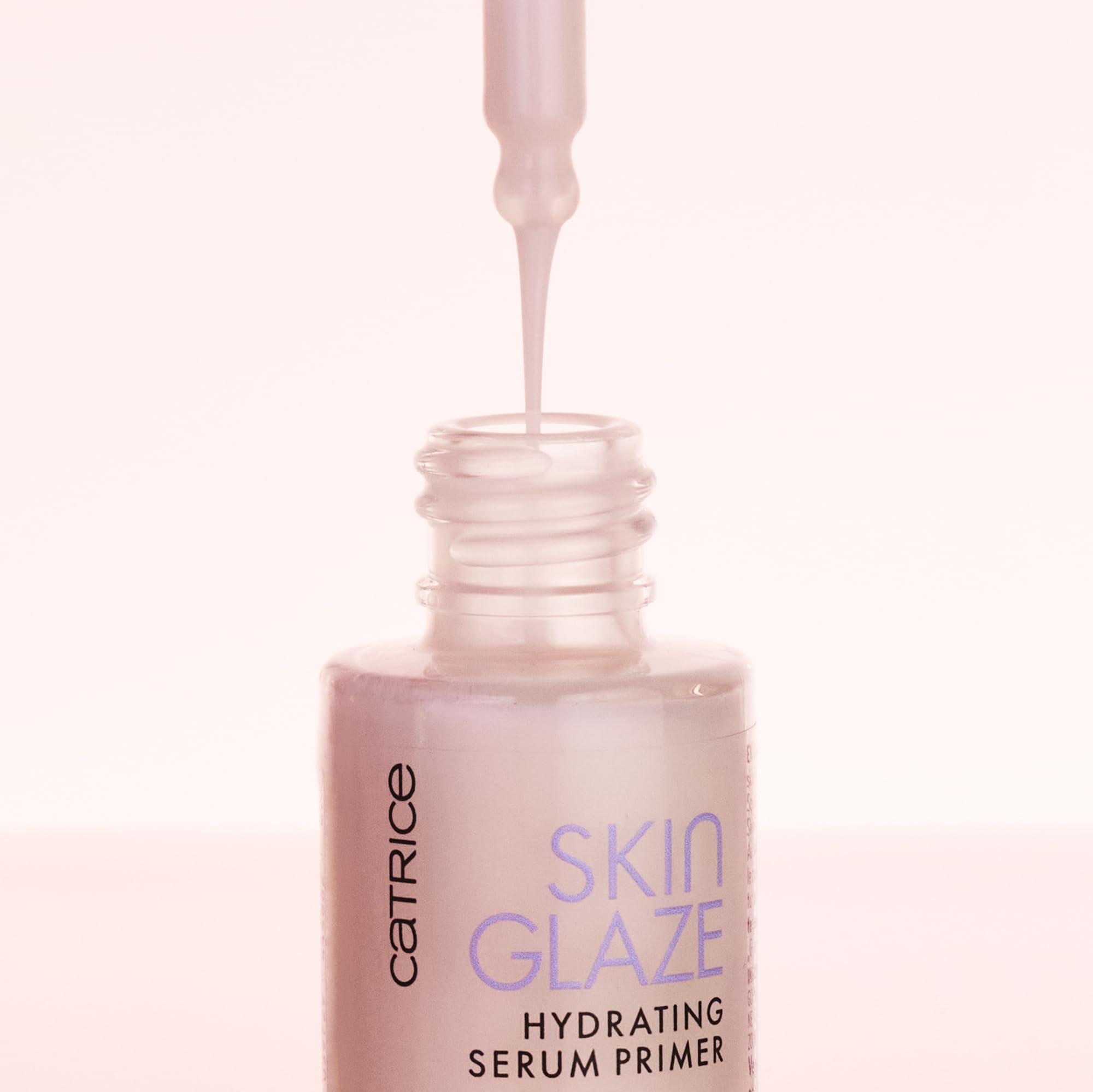 Catrice Skin Glaze Hydrating Serum Primer highlights a pearlescent finish on all skin tones.