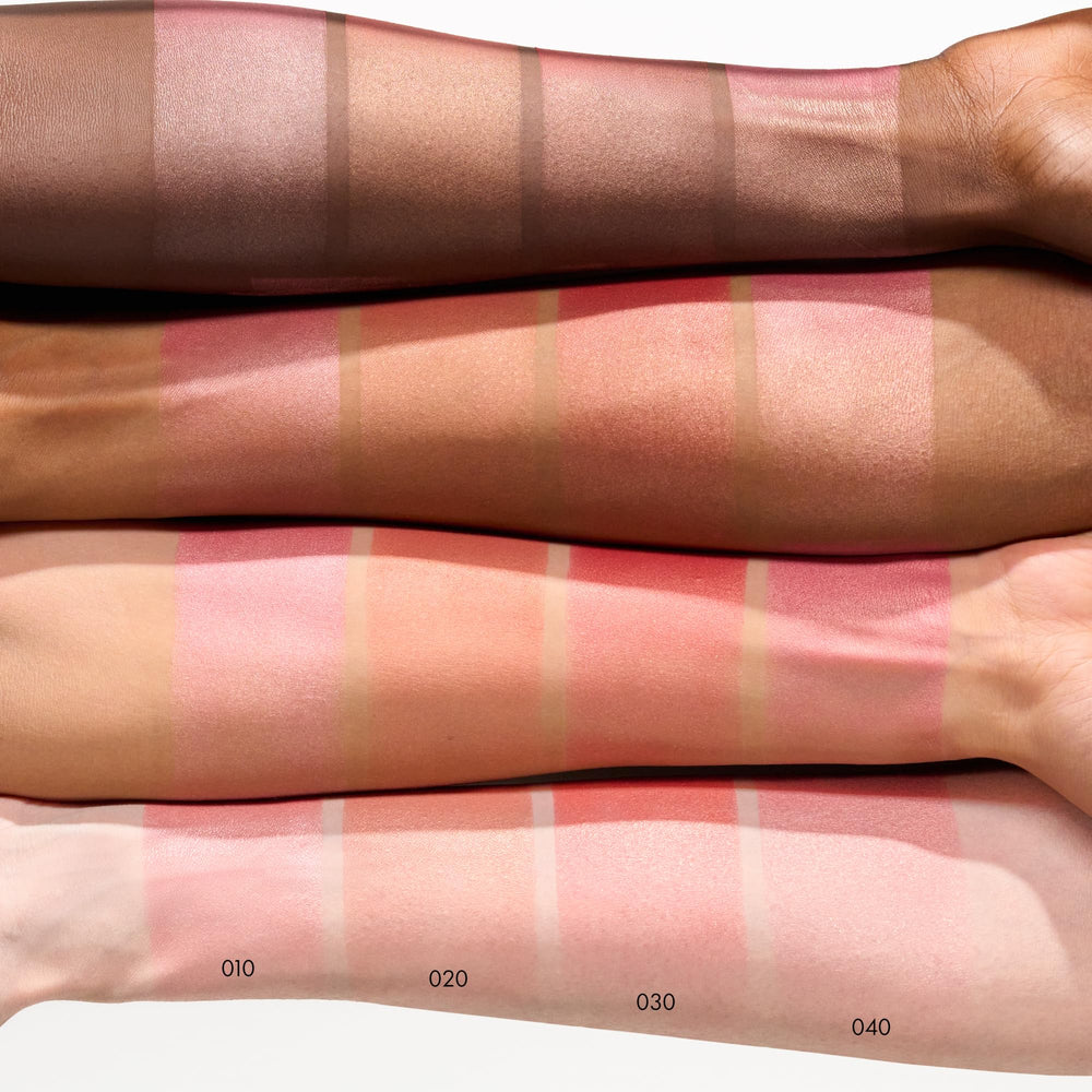 Close-up of compact and baked texture for velvety-smooth finish