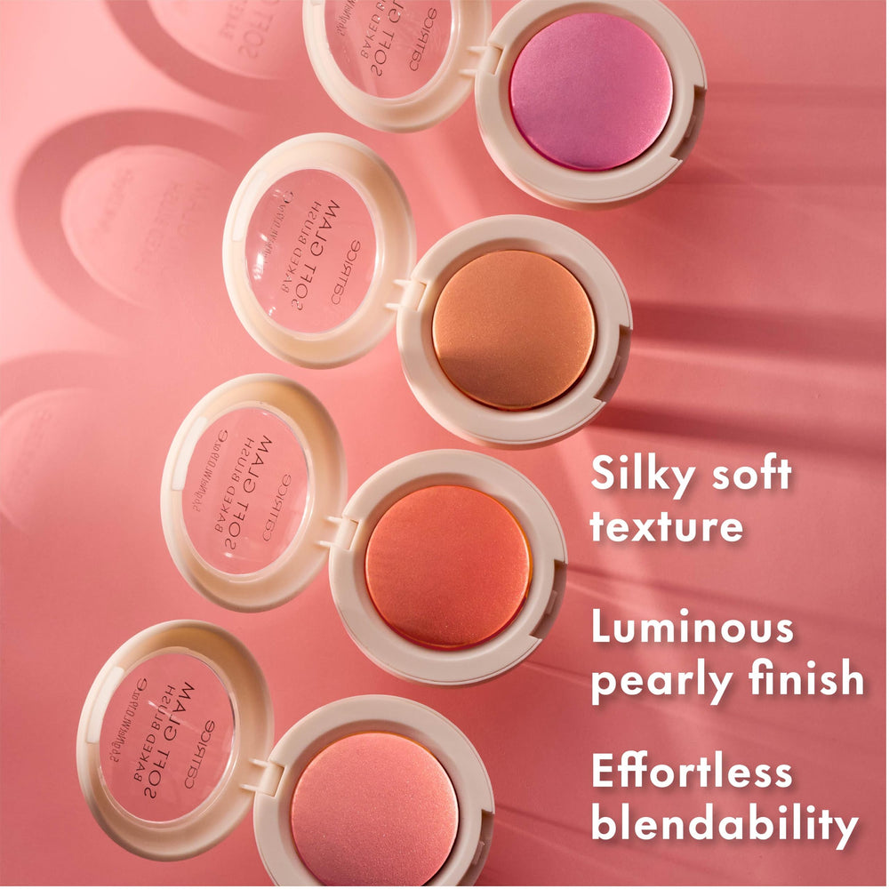 Catrice Midnight Berry blush on the cheek for soft, lasting luminosity