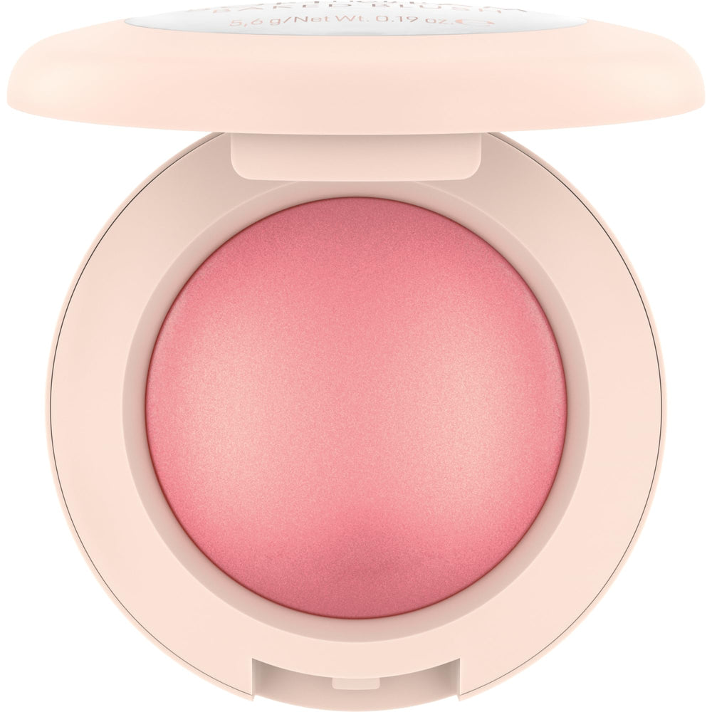 Catrice Soft Glam Baked Blush Midnight Berry swatch shows buildable color