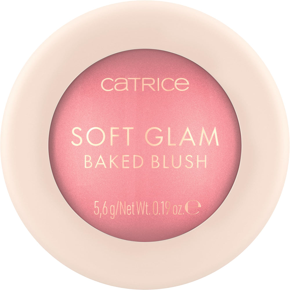 Catrice Soft Glam Baked Blush Midnight Berry swirl reveals luminous rosy glow