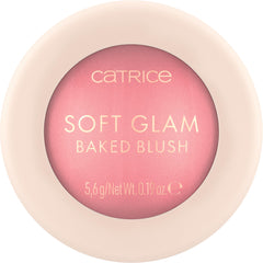 Catrice Soft Glam Baked Blush Midnight Berry swirl reveals luminous rosy glow
