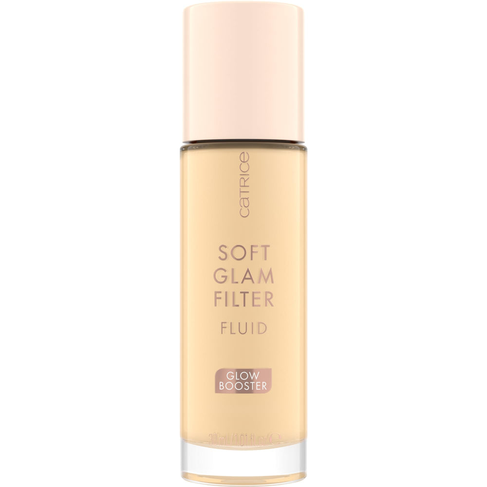 Catrice Soft Glam Filter Fluid swatches show luminous base options.