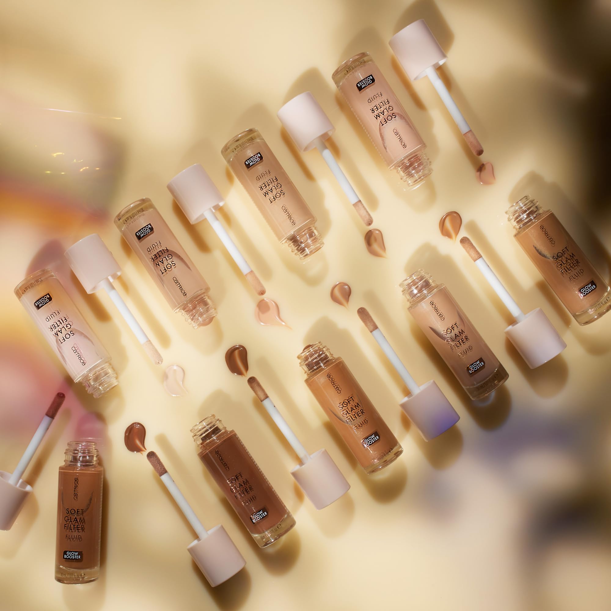 Catrice Soft Glam Filter Fluid vegan cruelty-free badge.