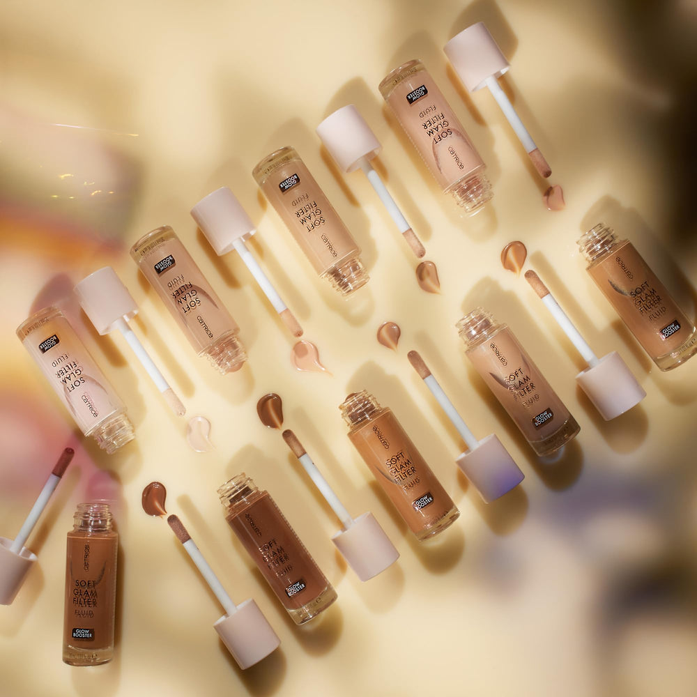 Catrice Soft Glam Filter Fluid vegan cruelty-free badge.