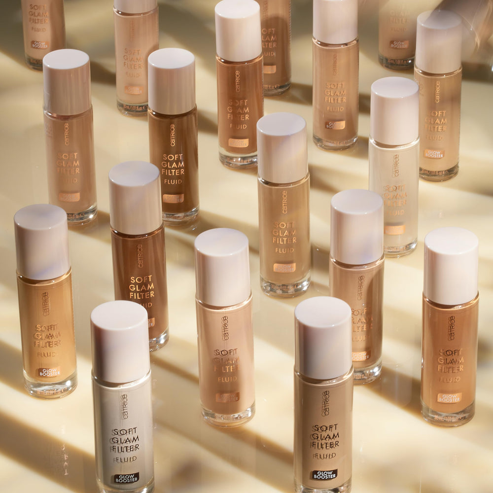 Catrice Soft Glam Filter Fluid ingredient image featuring vitamin E and squalene