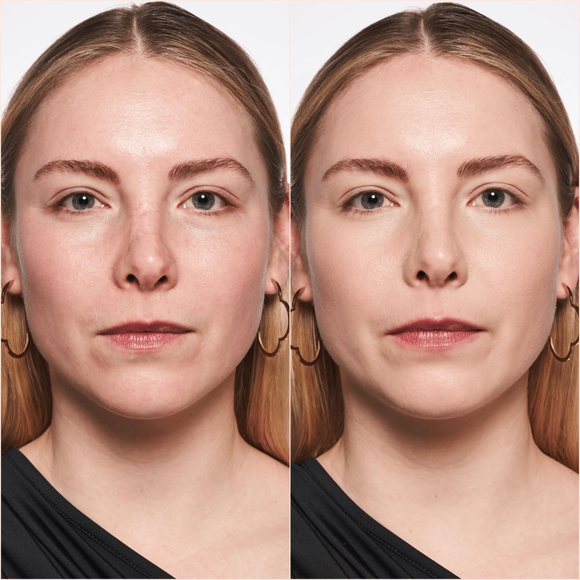 Close-up of creamy texture matching skin tone for natural concealment.