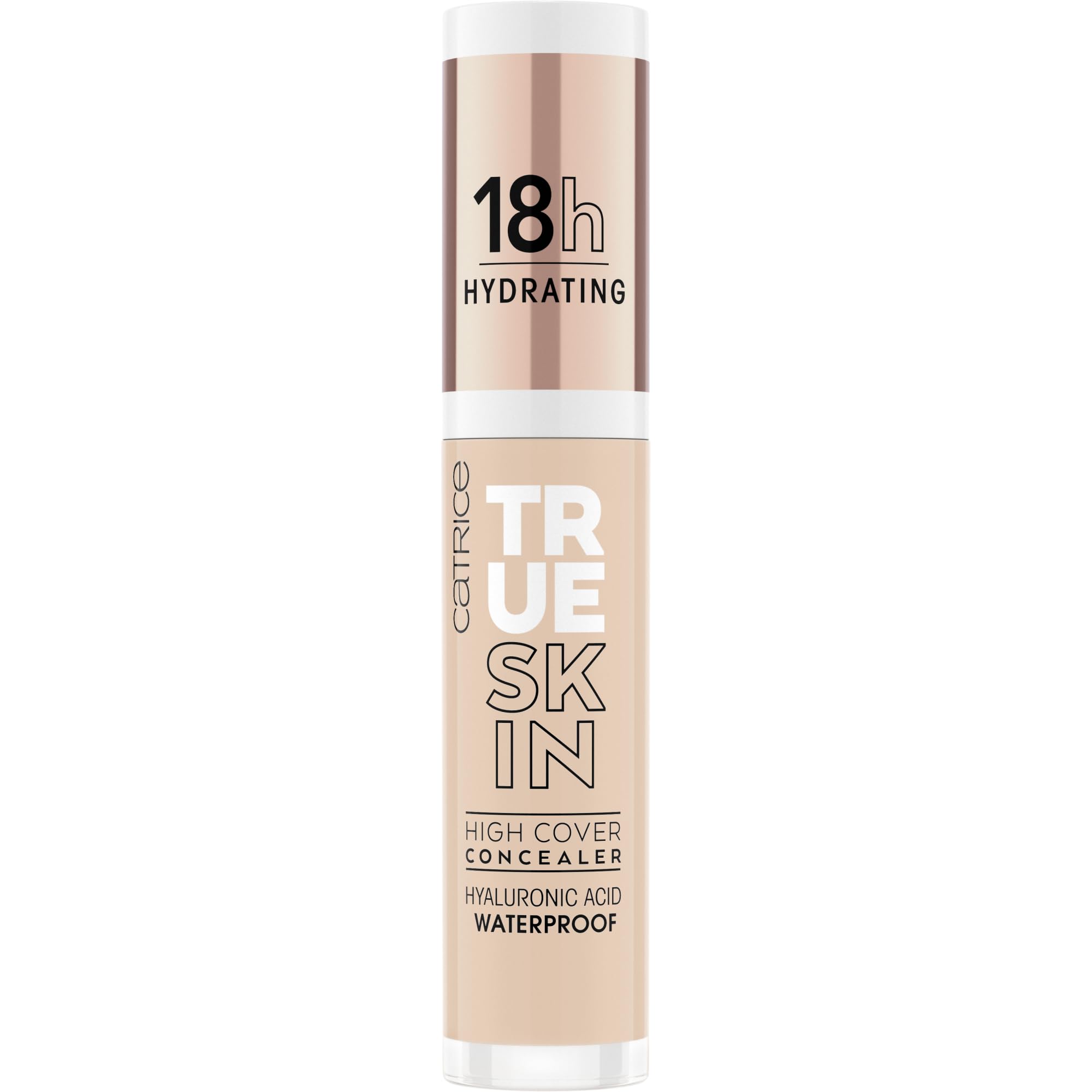 Creamy concealer swirled on skin for a natural matte look with 010 Cool Cashmere shade.