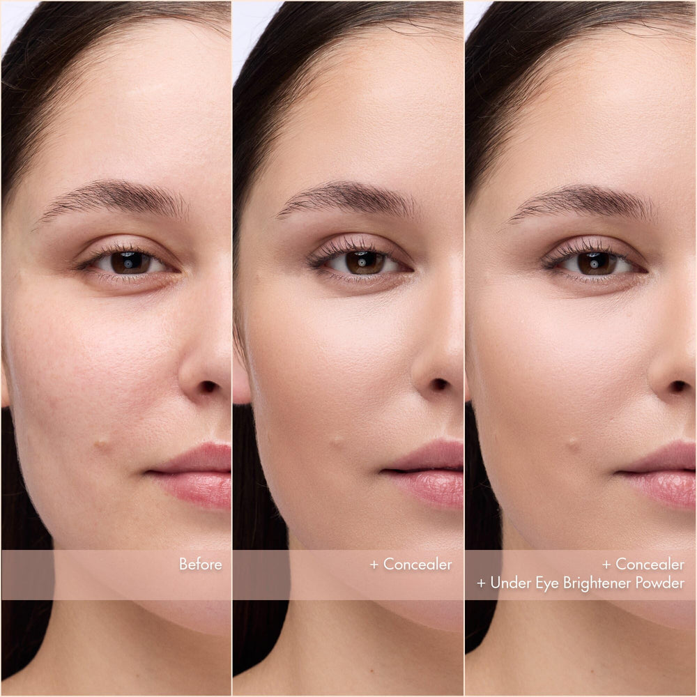 Catrice Under Eye Brightener Setting Powder in use highlights long-lasting wear.