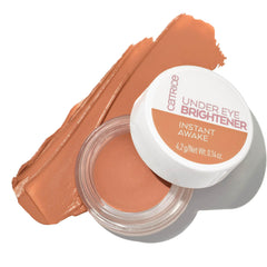 Catrice Under Eye Brightener warm-tone swatch blending under-eye shadows for balance.