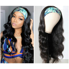 catti headband wig front view natural hairline and easy wear