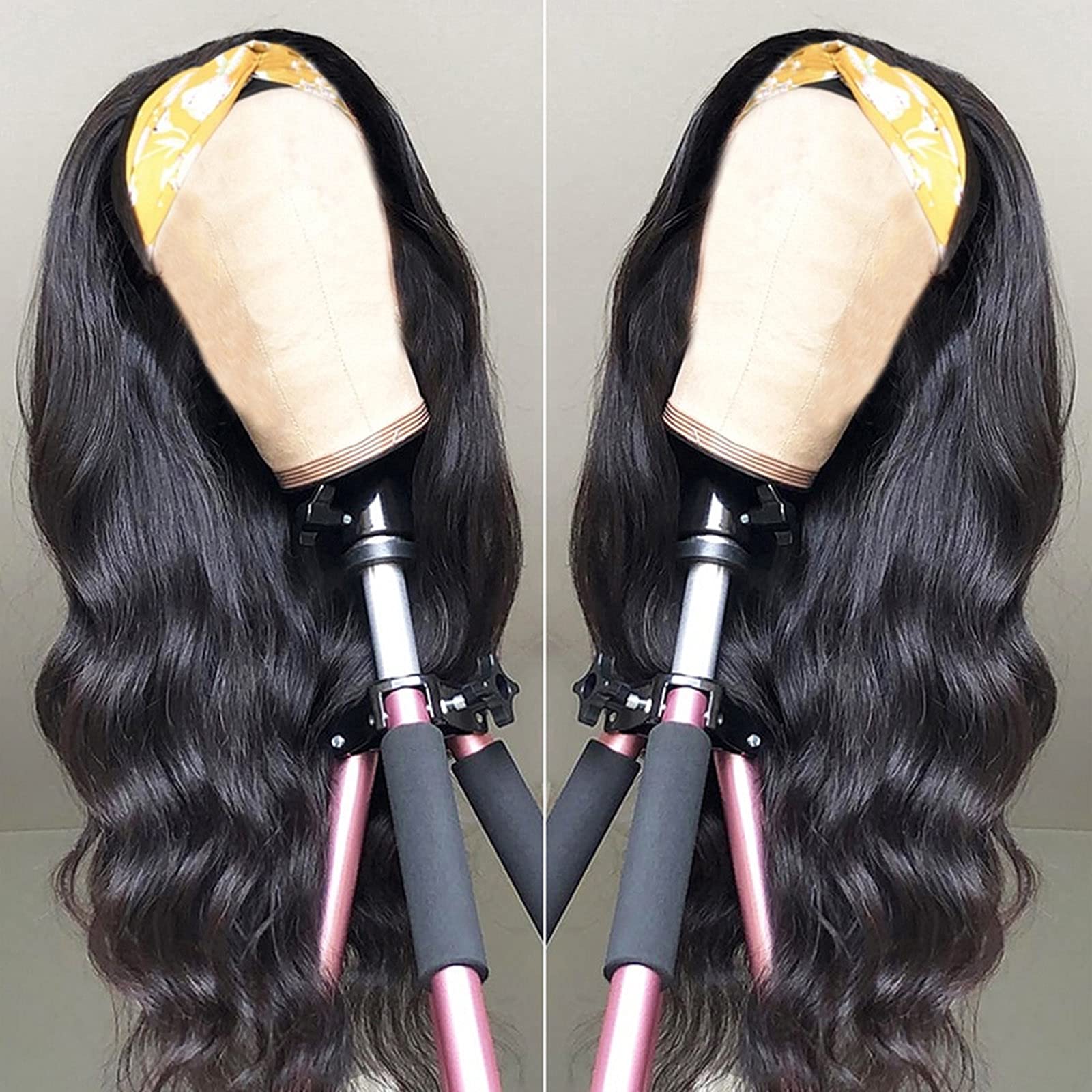 catti headband wig glueless velcro snap for secure fit