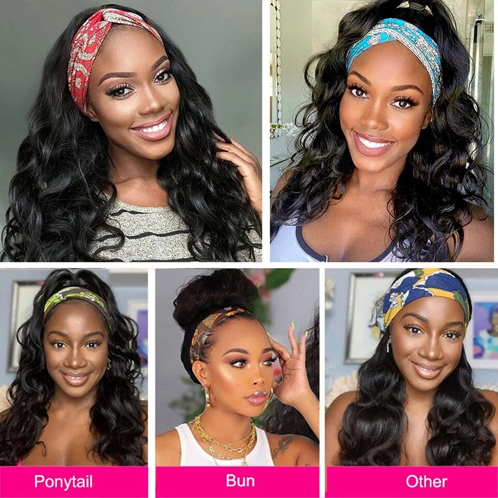 catti headband wig packaging shows cap and headband accessories