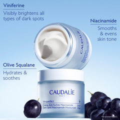 Vinoperfect moisturizer applied to the neck for smooth, even tone