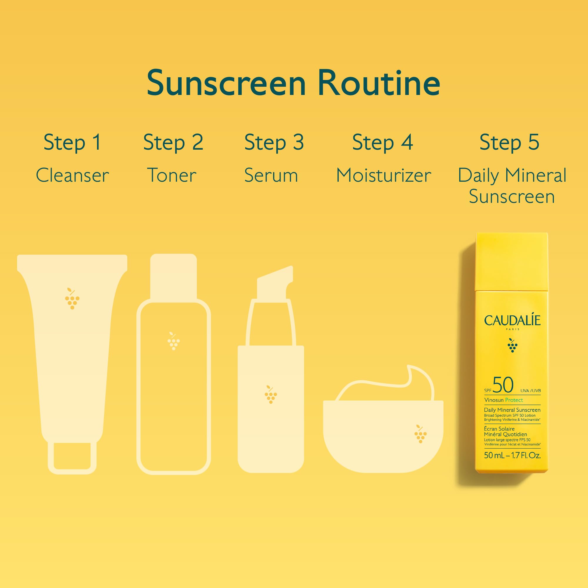 Caudalie Vinosun Protect SPF50 close-up, transparent finish