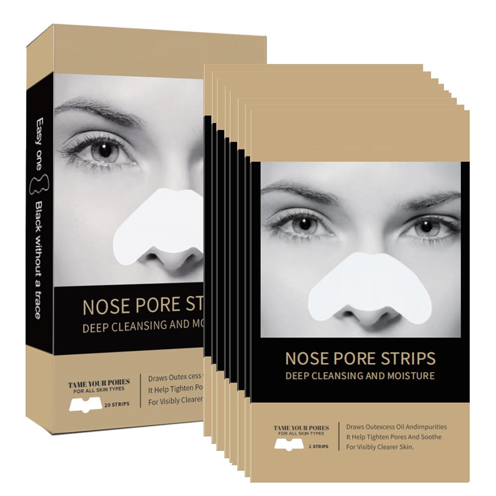 Caunmy nose strip in use for deep cleansing and oil removal.