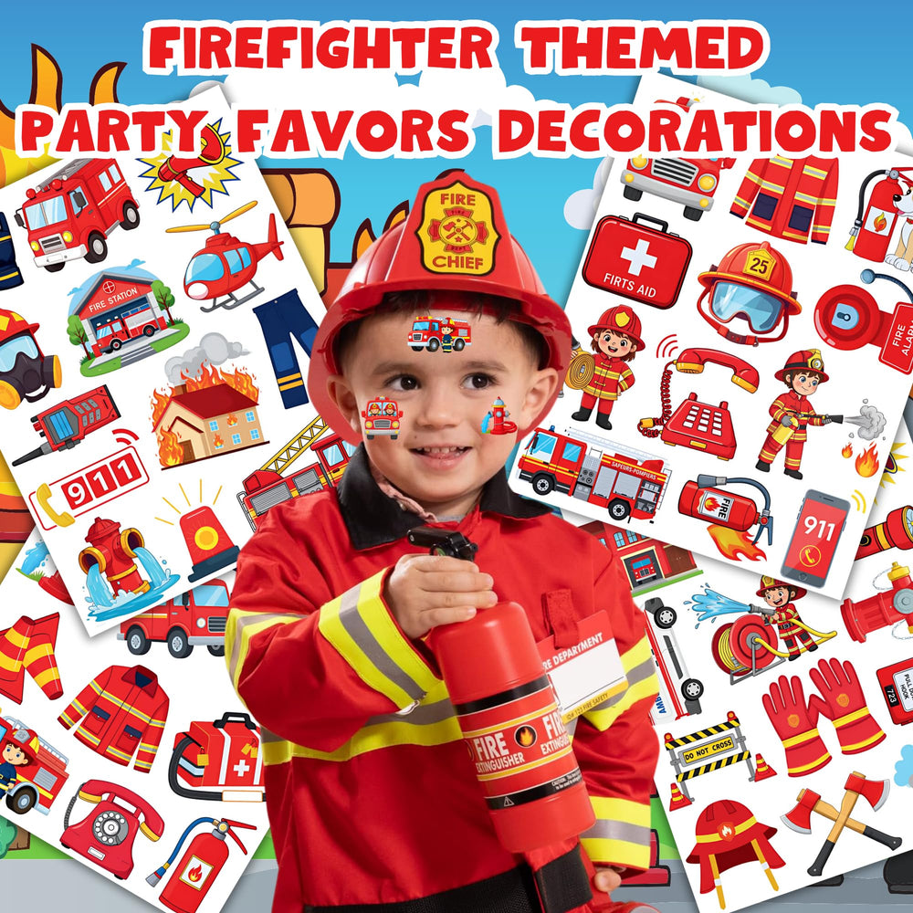 CAVALATAT firefighter helmet tattoo bold detail for child wear