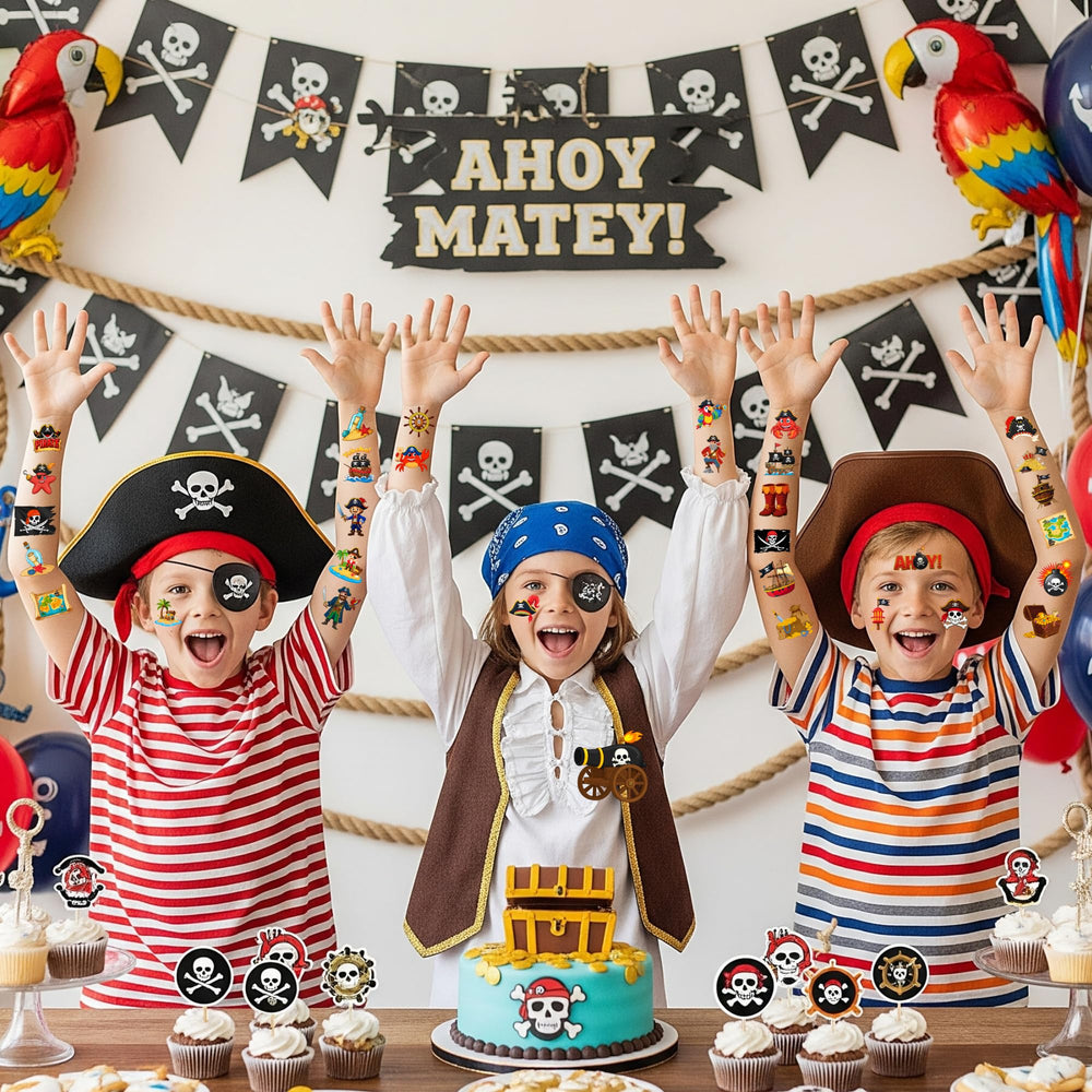 CAVALATAT nautical pirate tattoos with ship and mermaid designs