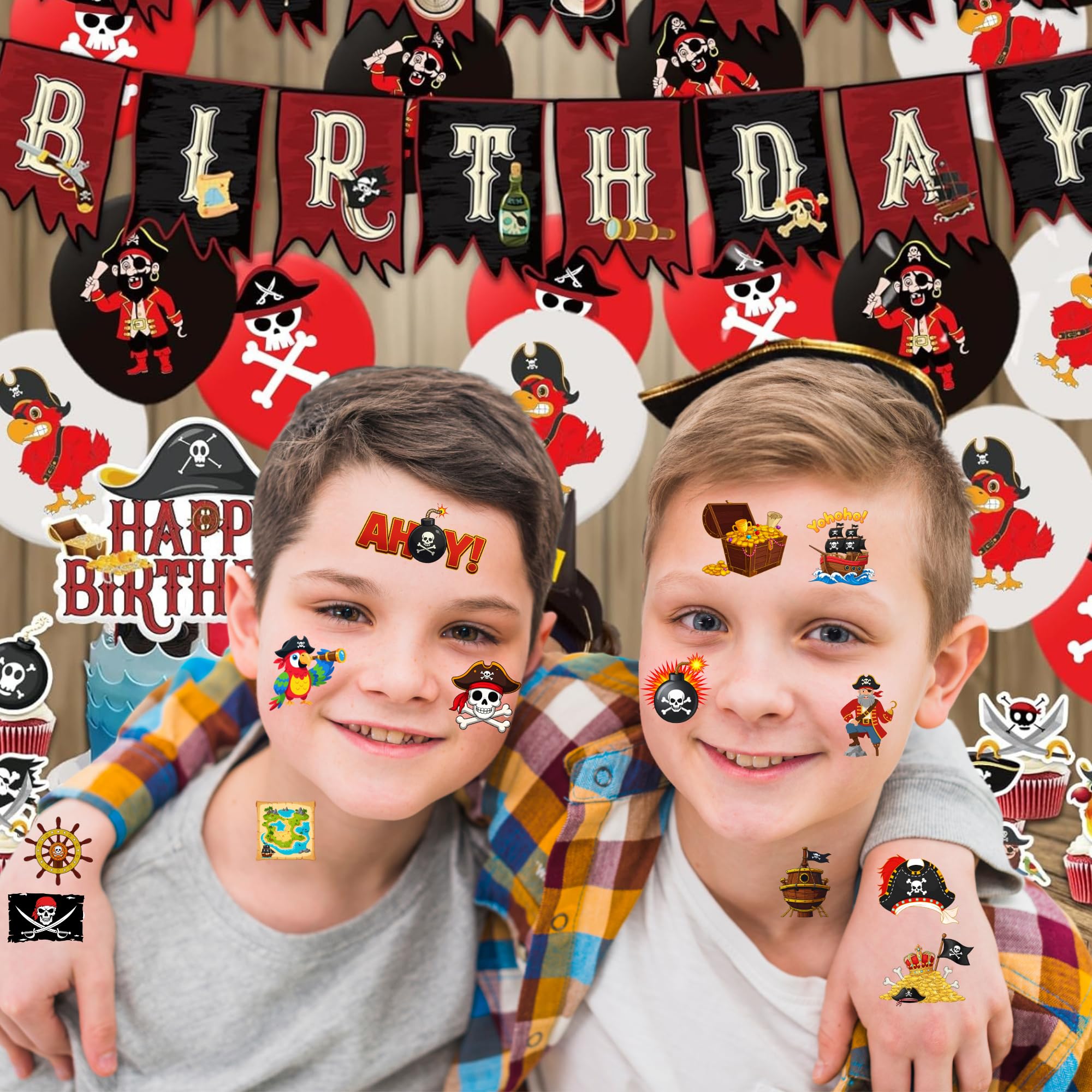 CAVALATAT party favors display kit with nautical tattoos