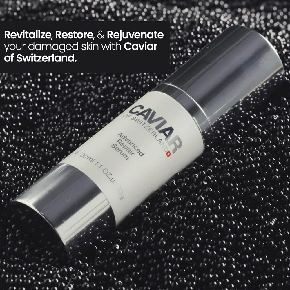 Advanced Repair Serum texture closeup highlighting rich formula