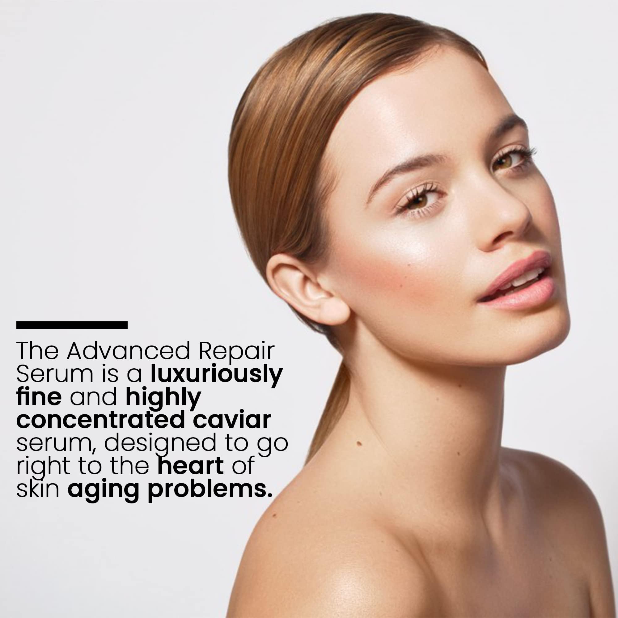 Glowing finish portrait suggesting hydrated, radiant skin with Caviar of Switzerland