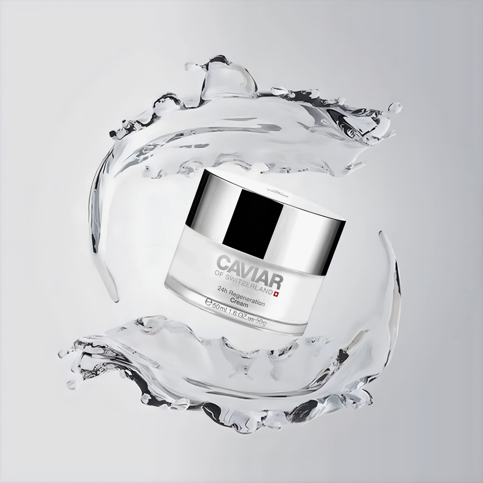 Caviar of Switzerland Regenerate Cream texture close-up showing rich nourishing consistency.
