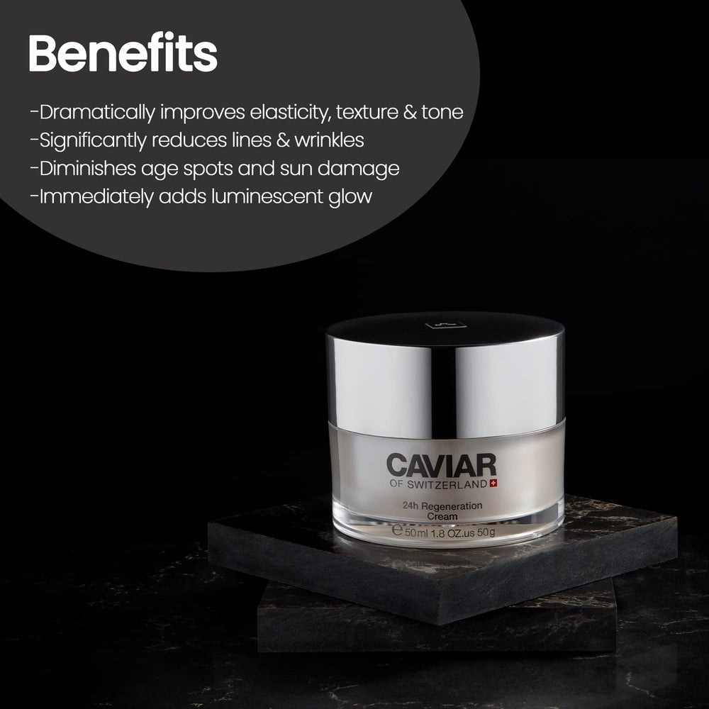 Caviar of Switzerland nourishing ingredients reveal minerals and vitamins.