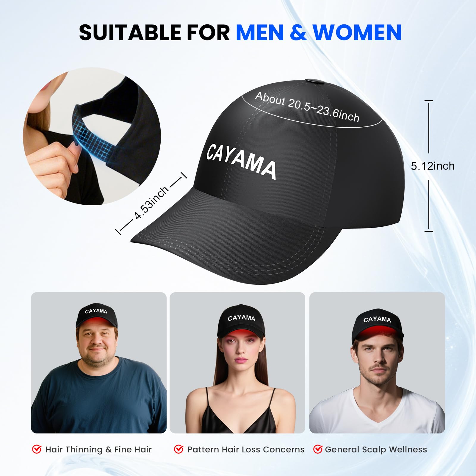 Adjustable fit with breathable fabric ensures comfortable wear
