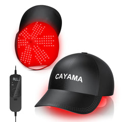 CAYAMA red light hair growth cap provides full-coverage scalp therapy